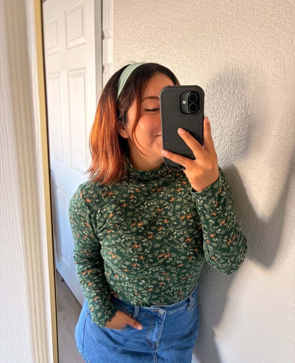 Croft & Barrow The Classic Mockneck Tee Size S Green